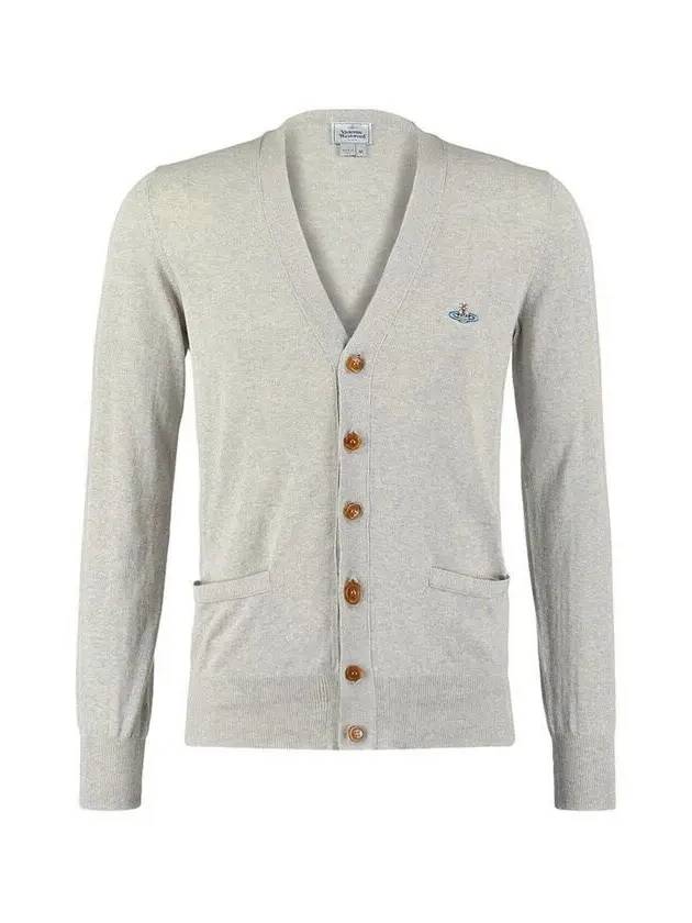 ORB embroidery logo V neck cardigan S25HA0315 856M - VIVIENNE WESTWOOD - BALAAN 2