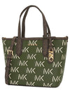 Eliza Extra Small Embossed Logo Tote Bag Green - MICHAEL KORS - BALAAN 4