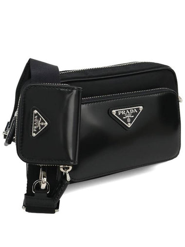 2VH172 OOT 789 F0002 Re nylon brushed leather shoulder bag - PRADA - BALAAN 1