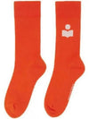 Siloki Logo Socks Orange CT001JFAA1C11A11OR - ISABEL MARANT - BALAAN 2