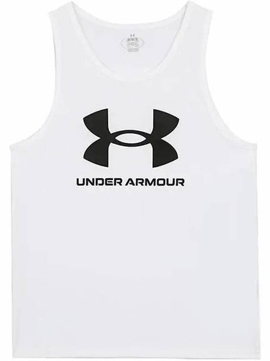 UA Sports Style Logo Sleeveless White - UNDER ARMOUR - BALAAN 2