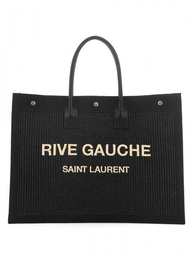 Rive Gauche Large Tote Bag Black - SAINT LAURENT - BALAAN 1