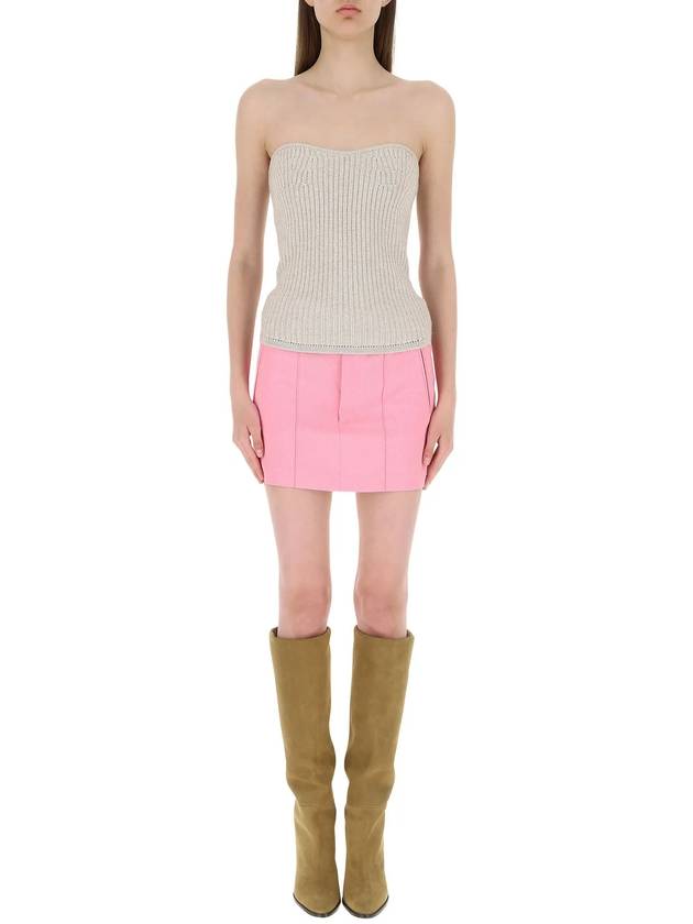 Licoba Mini H-Line Skirt Pink - ISABEL MARANT - BALAAN 3