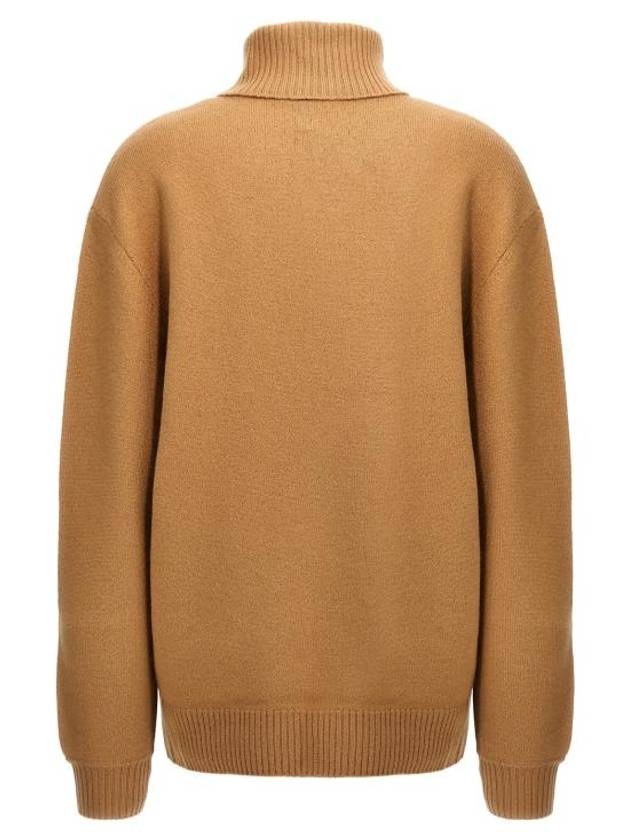 Logo Knitted Wool Turtleneck Camel - A.P.C. - BALAAN 3