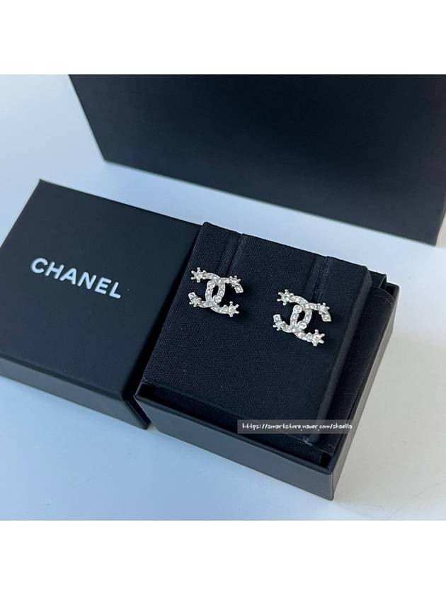 23P CC logo snowflake earrings silver ABA435 - CHANEL - BALAAN 2