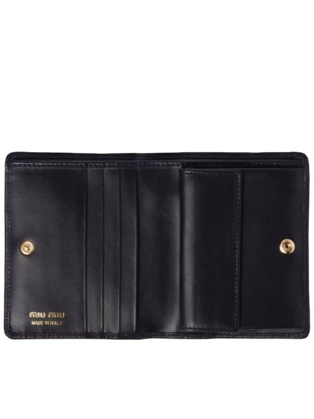 gold logo leather wallet - MIU MIU - BALAAN 2