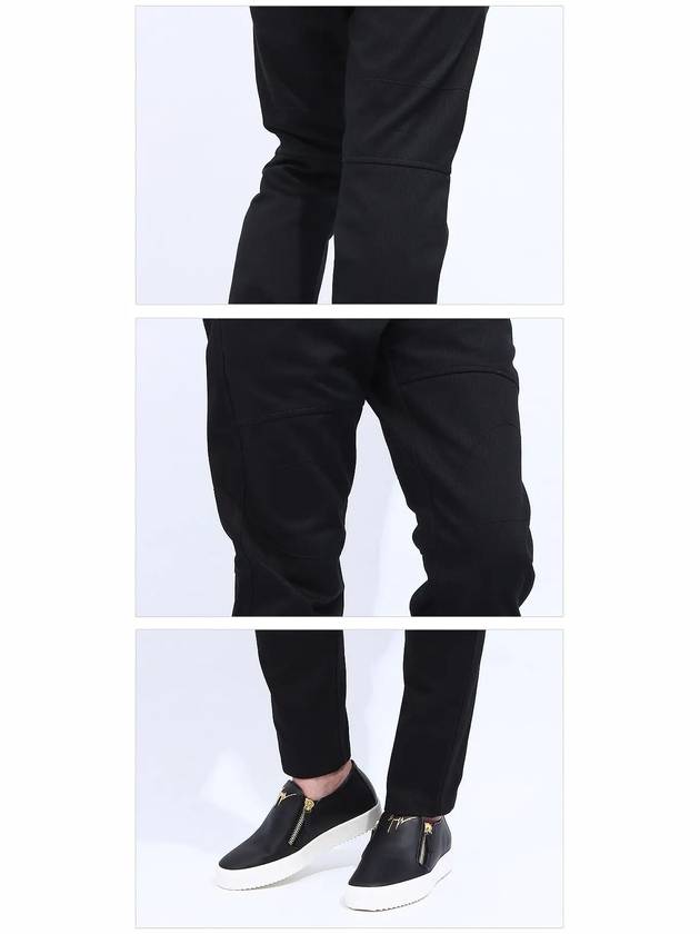 Men's Biker Cotton Straight Pants Black - LANVIN - BALAAN 6