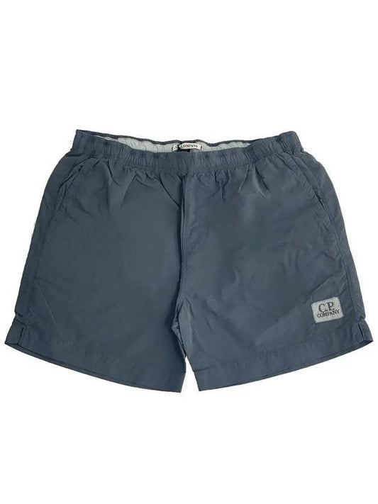 Men's Chrome Logo Patch Swim Shorts Dark Shadow - CP COMPANY - BALAAN.