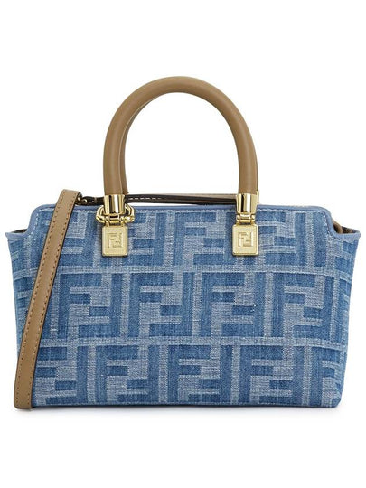 By The Way FF ​​Logo Denim Mini Tote Bag Light Blue - FENDI - BALAAN 2