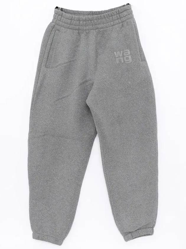 High Waist Glitter Track Pants Grey - ALEXANDER WANG - BALAAN 4