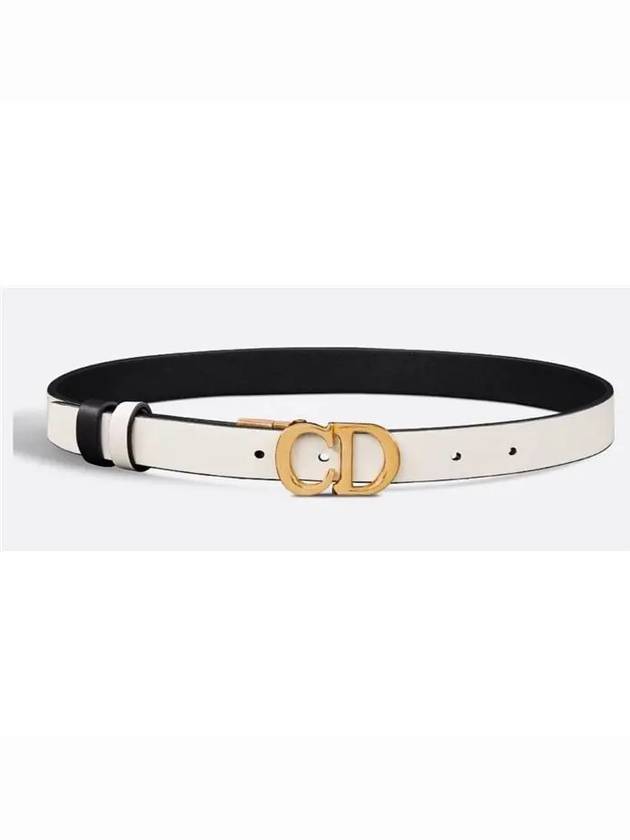 Saddle Reversible Smooth Calfskin Belt Black - DIOR - BALAAN 6