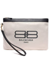 Flat Jumbo Clutch Bag Ivory - BALENCIAGA - BALAAN 3