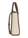 Frances Canvas Leather Mini Tote Bag Ecru Tan - BURBERRY - BALAAN 4