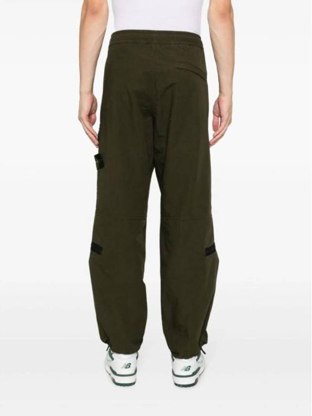 Wappen Logo Cotton Cargo Pants Olive Green - STONE ISLAND - BALAAN 5