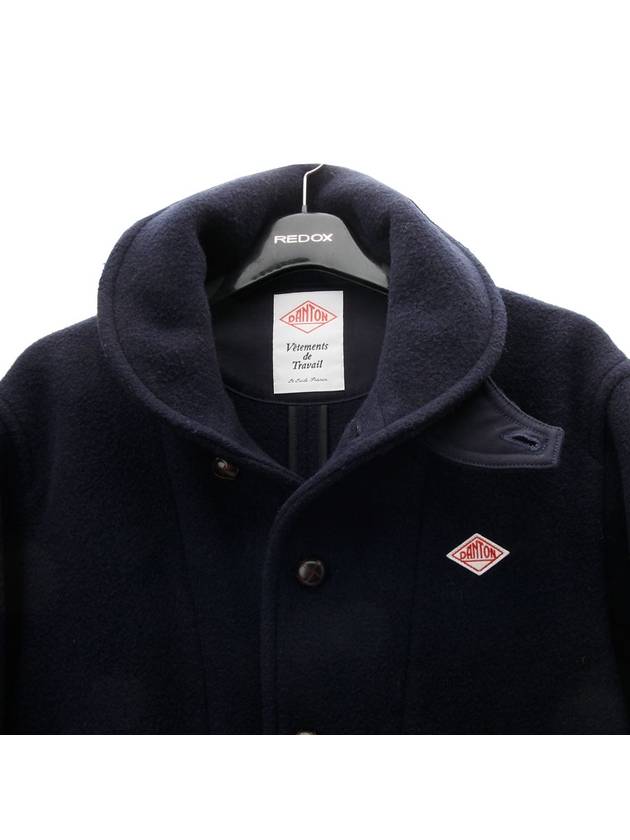 Medium length wool coat navy 11141hva - DANTON - BALAAN 3