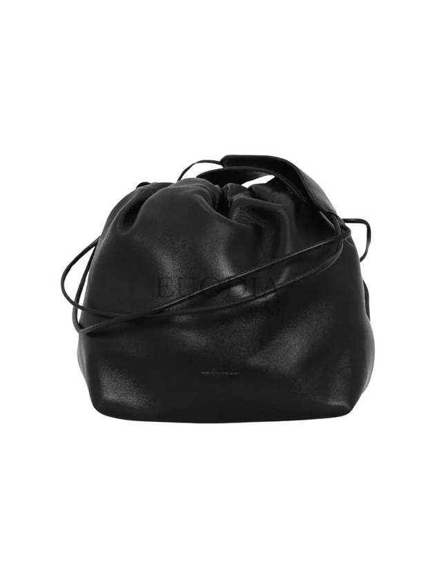 Drawstring Nappa Bucket Bag Black - JIL SANDER - BALAAN 5