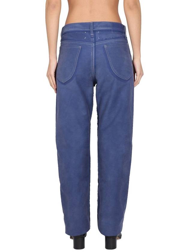 Distressed Cotton Straight Jeans Blue - MAISON MARGIELA - BALAAN 4