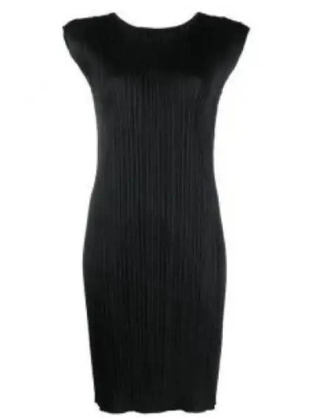 Women's Pleats Short Dress Black - ISSEY MIYAKE - BALAAN 2