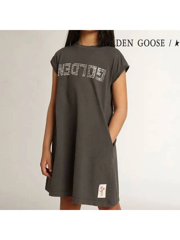 Golden Goose Kids Crystal Lettering Dress Gray GKP01389 P001073 60278 12Y - BOBO CHOSES - BALAAN 4