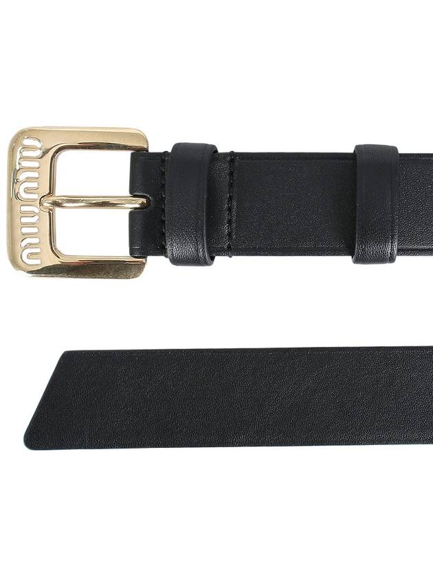 Nappa Leather Belt Black - MIU MIU - BALAAN 4