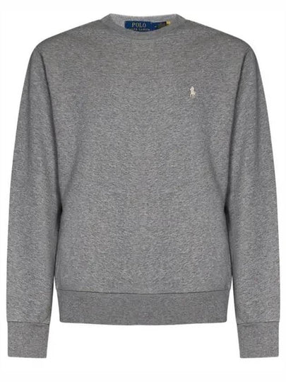 Embroidered Pony Logo Crew Neck Cotton Sweatshirt Grey - POLO RALPH LAUREN - BALAAN 2