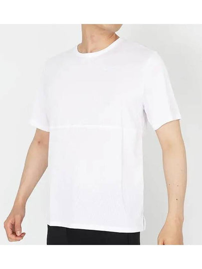 Men's Breathe Run Short Sleeve T-Shirt White - NIKE - BALAAN 2