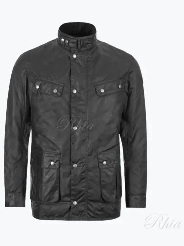 Duke Wax Button Jacket Black - BARBOUR - BALAAN 2