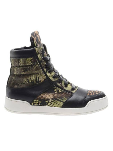 Jungle Printing High Top Sneakers Black - BALMAIN - BALAAN 1