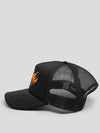 Flames Trucker Ball Cap Black - STUSSY - BALAAN 5