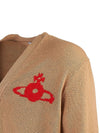 Alex Sphere Intarsia Cardigan Beige - VIVIENNE WESTWOOD - BALAAN 6