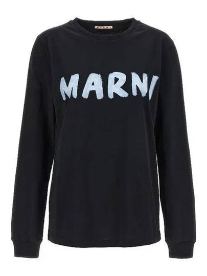 Logo Long Sleeve T-Shirt Black - MARNI - BALAAN 2