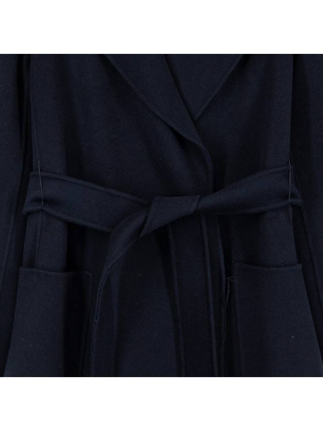 Paolor wool robe single coat navy - MAX MARA - BALAAN 4