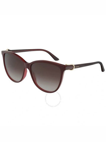 Cartier Red Gradient Cat Eye Ladies Sunglasses CT0186S 003 56 - CARTIER - BALAAN 1