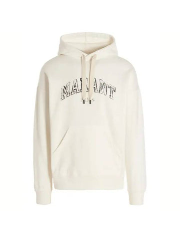 Miley Logo Print Hoodie White - ISABEL MARANT - BALAAN 1