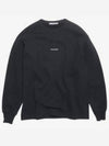 Logo Relaxed Fit Cotton Sweatshirt Black - ACNE STUDIOS - BALAAN 2