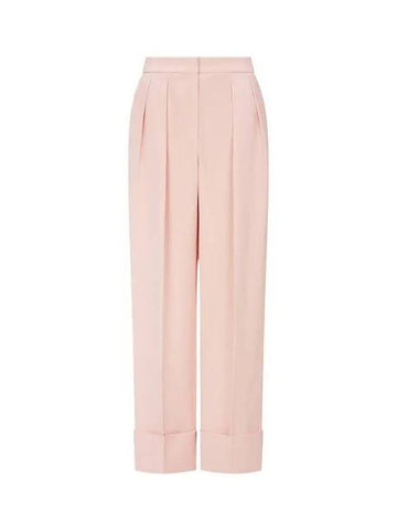 Women s Two Tuck Pleated Roll Up Pants Peach - GIORGIO ARMANI - BALAAN 1