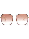 Eyewear Gradient Square Metal Sunglasses Orange Gold - GUCCI - BALAAN.