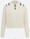 DiorAlps Sweater White Wool Cashmere Knit Navy Blue - DIOR - BALAAN 2