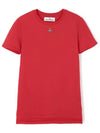 Embroided ORB Peru Short Sleeve T-Shirt Red - VIVIENNE WESTWOOD - BALAAN 3