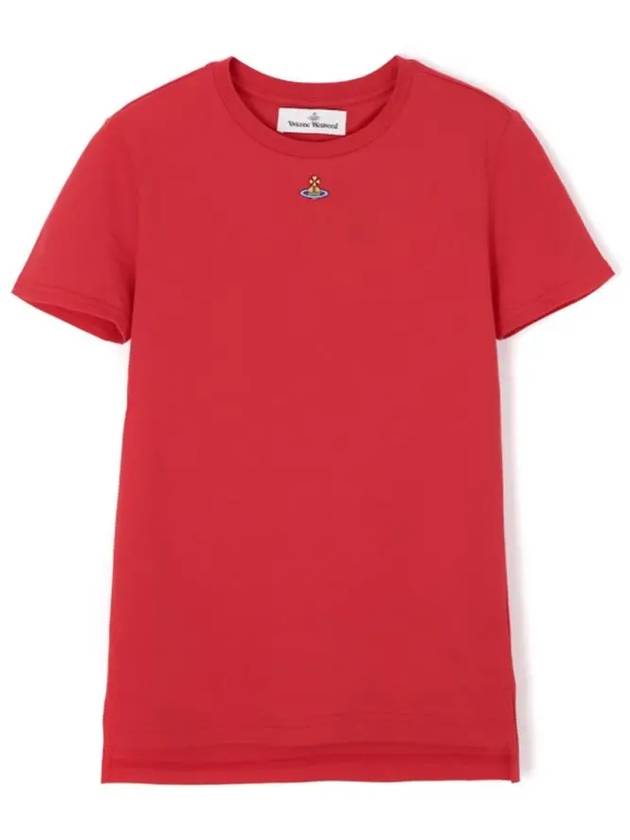 Embroided ORB Peru Short Sleeve T-Shirt Red - VIVIENNE WESTWOOD - BALAAN 2