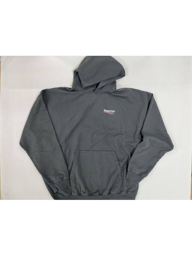 Wave Logo Large Fit Hoodie Grey - BALENCIAGA - BALAAN 2