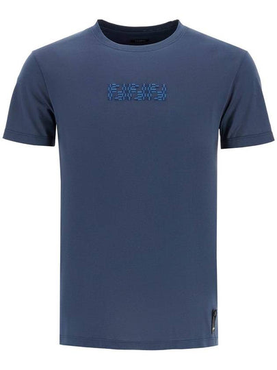 FF Labyrinth Short Sleeve T-Shirt Blue - FENDI - BALAAN 2