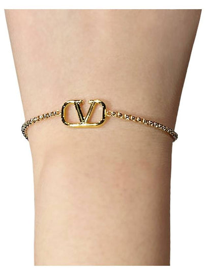 V Logo Signature Chain Bracelet Gold - VALENTINO - BALAAN 2