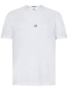 Logo Print Short Sleeve T-Shirt White - CP COMPANY - BALAAN 2