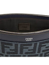 FF Medium Flat Clutch Bag Blue - FENDI - BALAAN 7