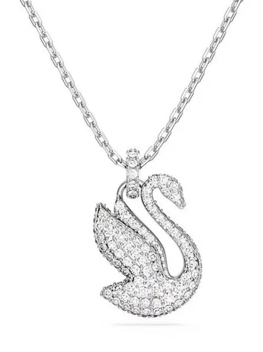 Women's Iconic Swan Pendant Necklace Silver - SWAROVSKI - BALAAN 2