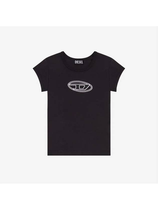 T Angie Peekaboo Logo Short Sleeve T-Shirt Black - DIESEL - BALAAN 3