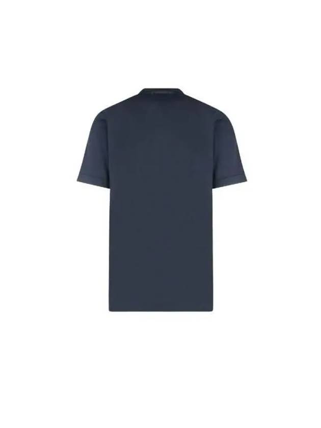 Logo Patch Short Sleeves T-Shirt Navy - STONE ISLAND - BALAAN 3