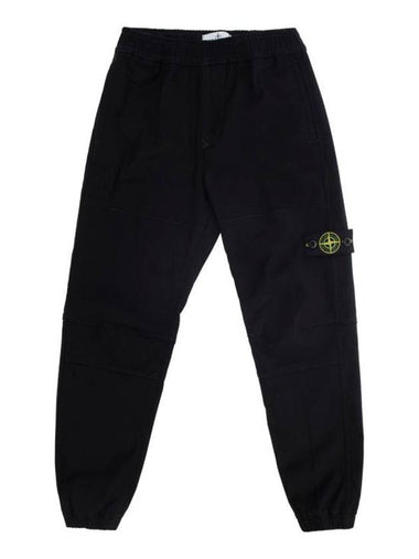 Logo Patch Track Pants Black - STONE ISLAND - BALAAN 1