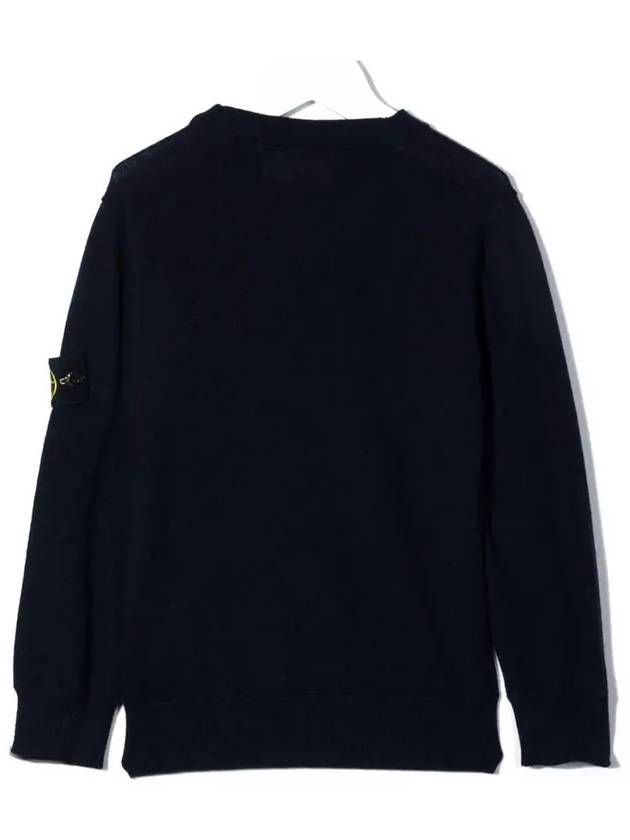 Kids Waffen Crew Neck Knit Navy 7516509A4 V0020 - STONE ISLAND - BALAAN 3